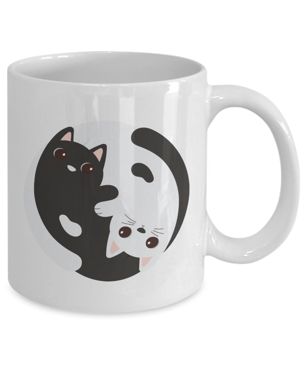 YING YANG-fun cat coffee mug