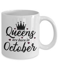 Thumbnail for Fun Birthday Mug-Queens are Born in October v2