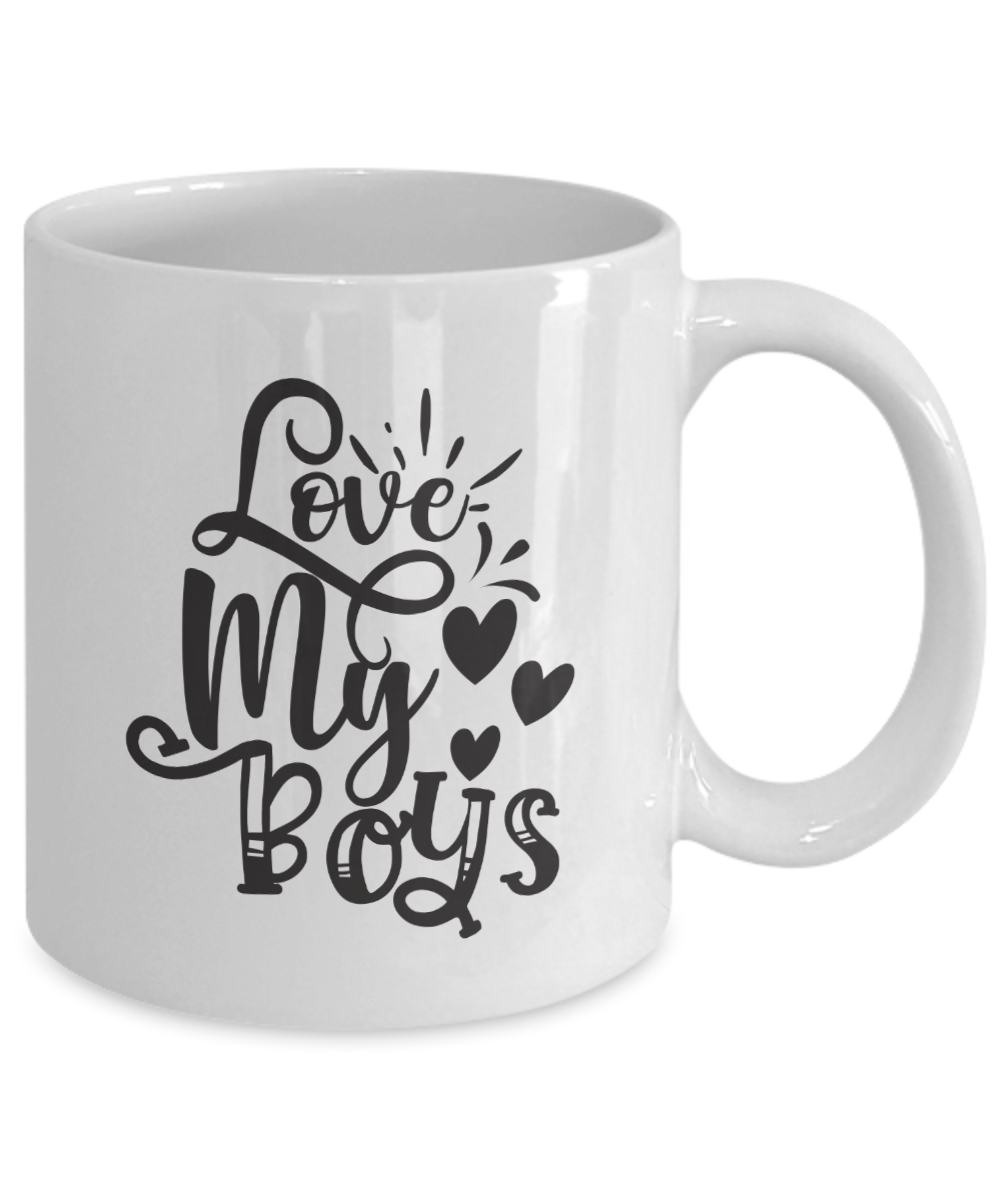 Fun Parent Mug-Love My Boys-Fun Family Coffee Cup