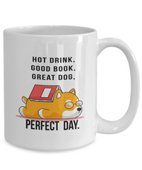 Thumbnail for Fun Book Mug-Hot Drink-Good Book-Great Dog-Perfect Day