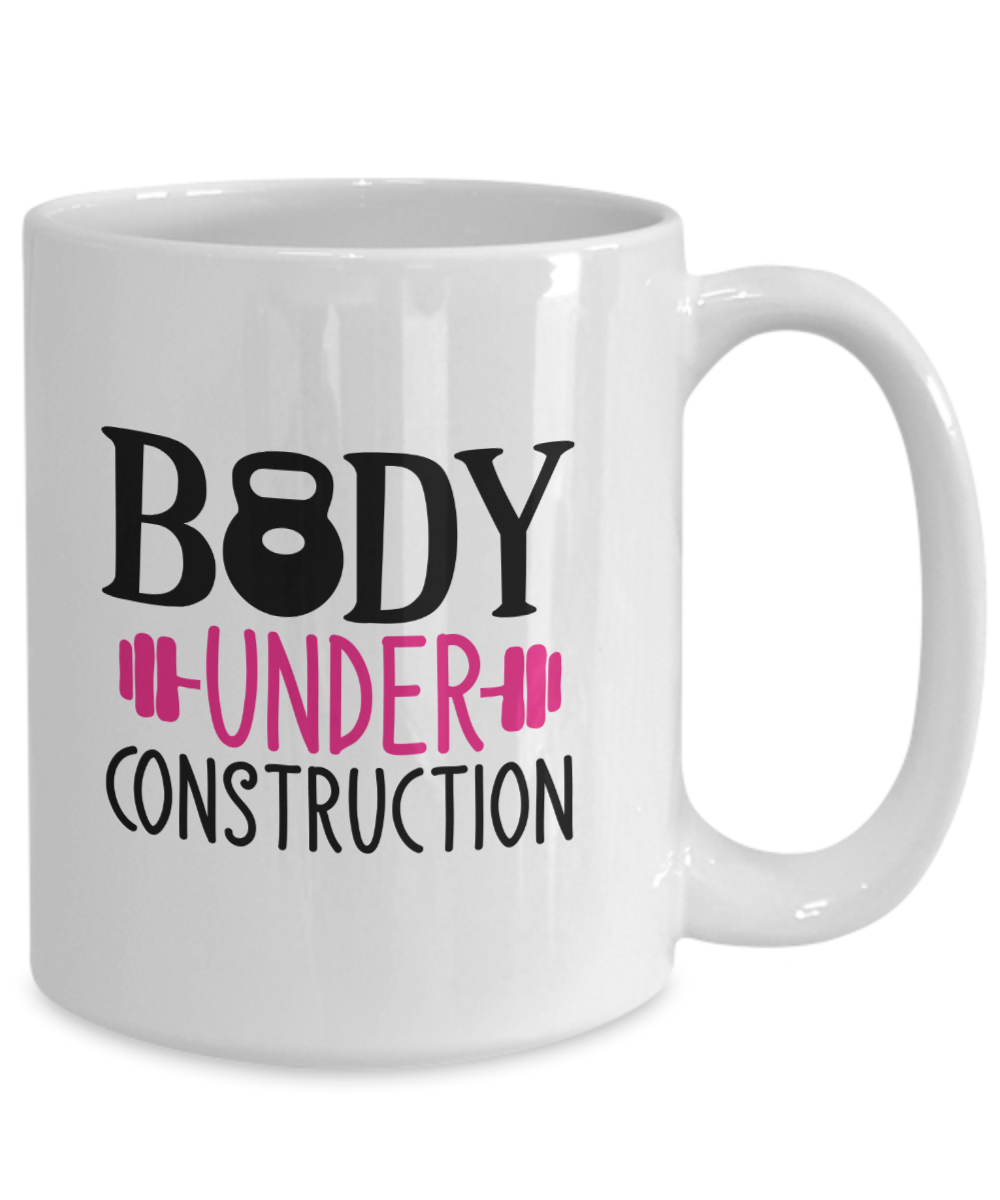 Funny Mug - Body under construction-Coffee Cup