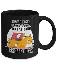 Thumbnail for Fun Mug-Hot Drink-Good Book-Great Dog-Cup