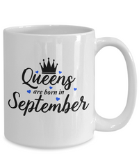 Thumbnail for Fun Birthday Mug-Queens are Born in September v2