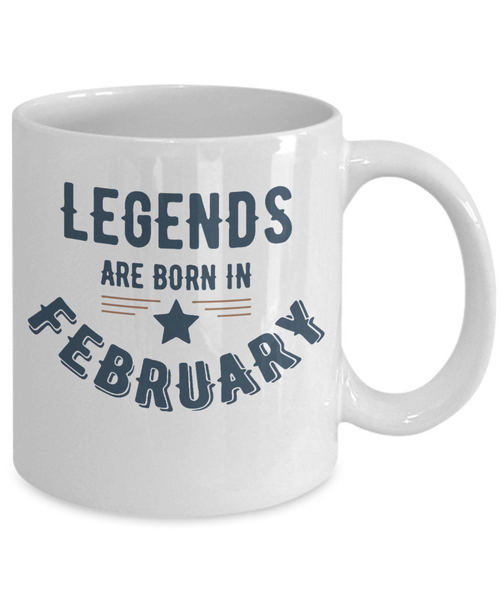 February Legends Birthday Mug 11.oz