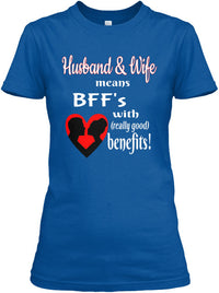 Thumbnail for Husband and Wife BFF's w/Benefits T-Shirts- Black - JaZazzy 
