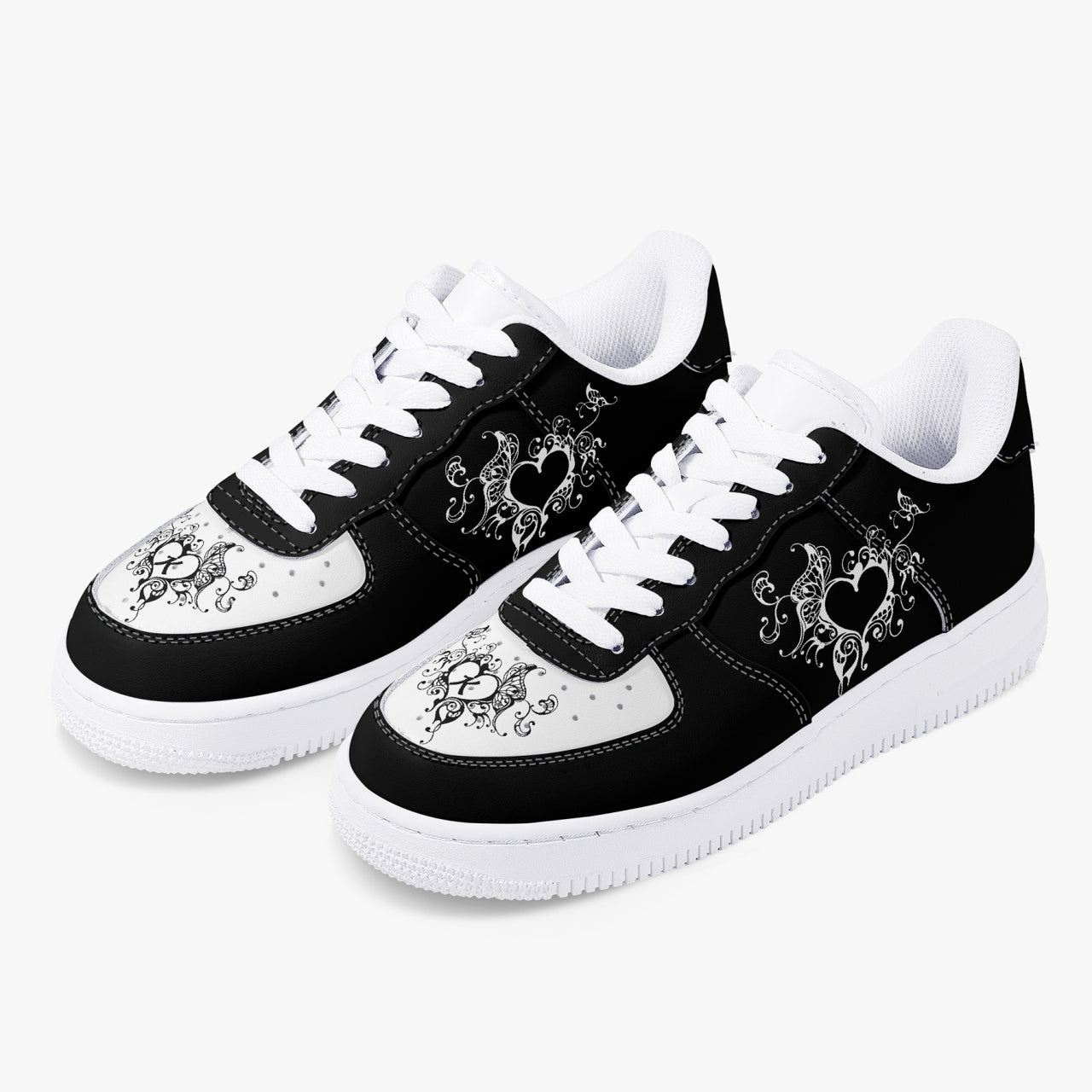 Kennedy Blk_Hrt_Frame v3 Low_Top_Unisex_Sneaker