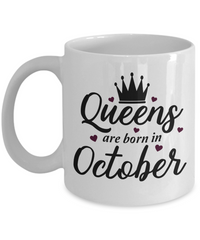 Thumbnail for Fun Birthday Mug-Queens are Born in October v2