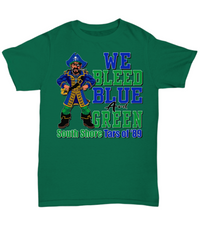 Thumbnail for South Shore-We Bleed Blue and Green-tee 2 side