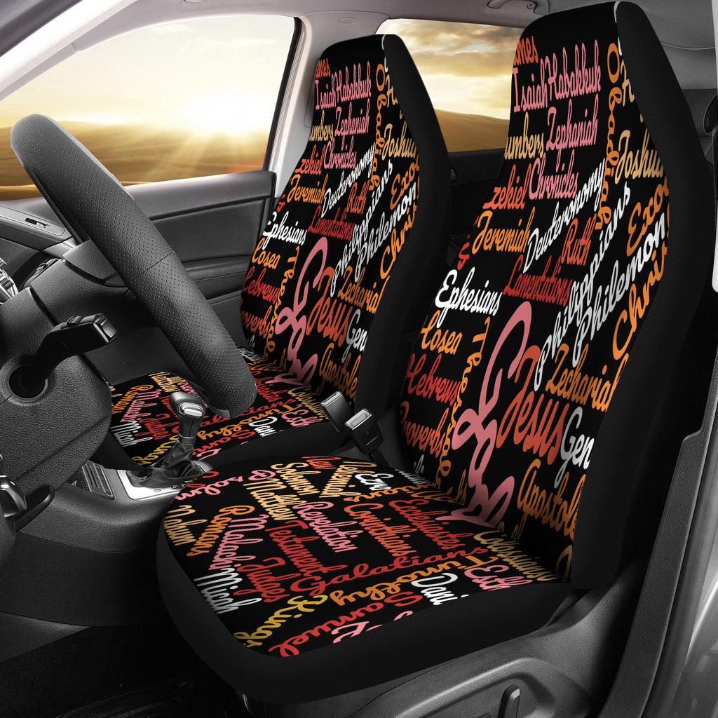 Custom-Made Holy Bible Books Black Car Seat Cover - JaZazzy 