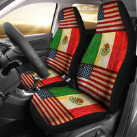 Thumbnail for JZP- America-Mexico Flag Seat Cover 01A - JaZazzy 