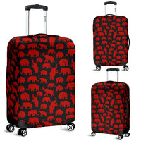 Thumbnail for Delta-Non Letter Red Mini Elephants Luggage Cover - JaZazzy 