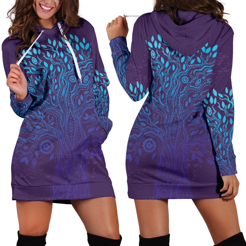 Tree of Life 4 Hooded Dress - JaZazzy 