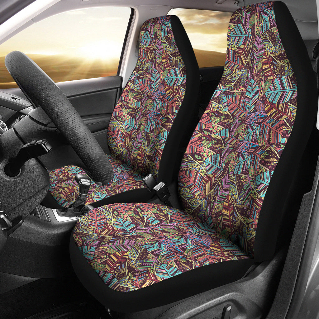 Boho Indian Feathers Car Seat Covers - JaZazzy 