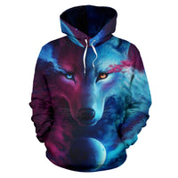 Thumbnail for The moon and the Wolf Hoodie - JaZazzy 