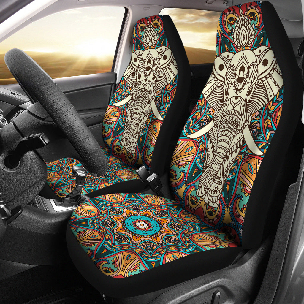 Boho Mandala Elephant Car Seat Cover - JaZazzy 