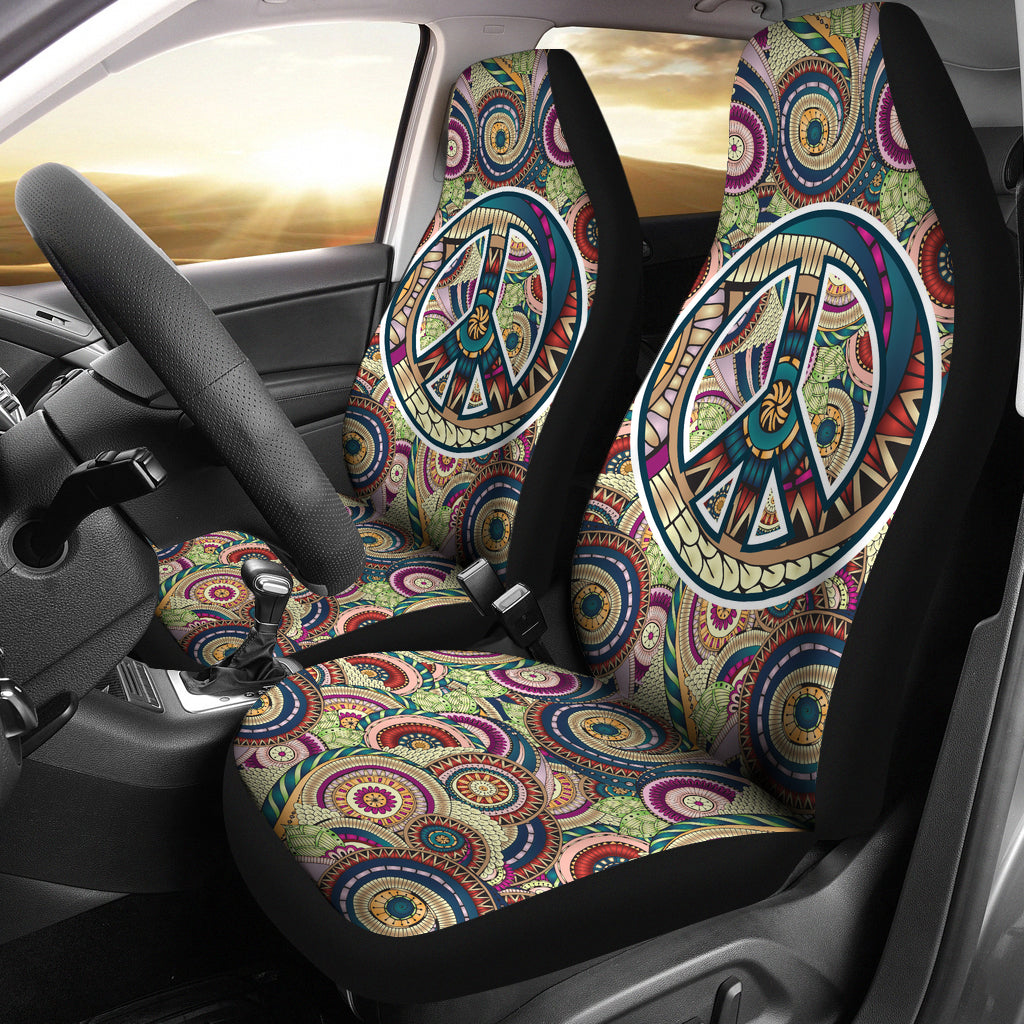Peace Fractal Swirls Car Seat Cover - JaZazzy 