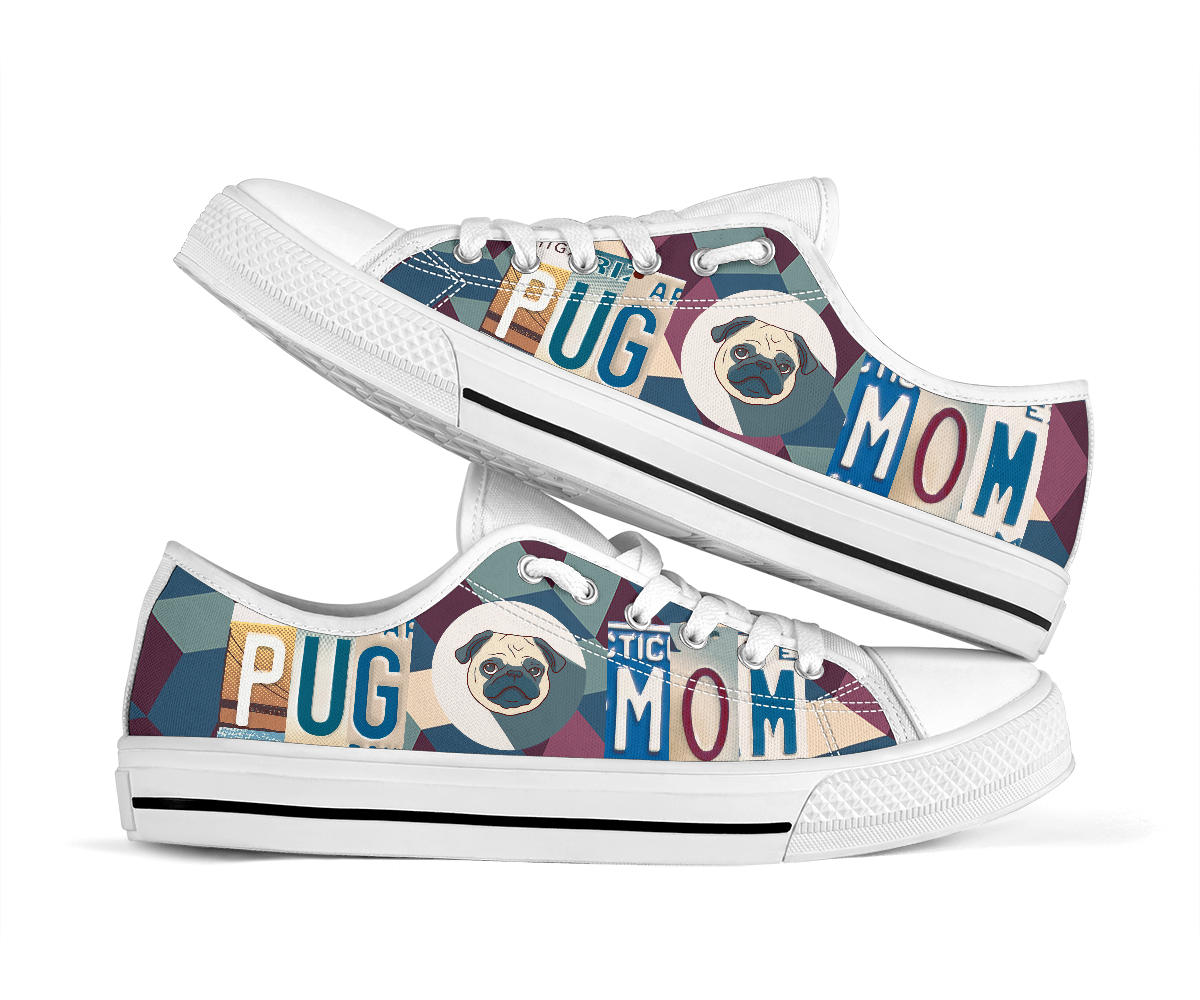 Pug Mom Low Top Shoes - JaZazzy 