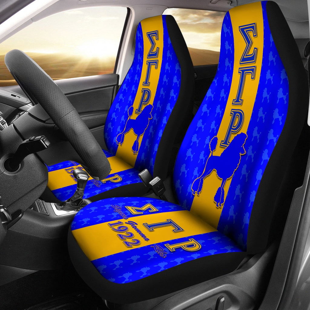 Blue and Gold Car Seat Cover C3422