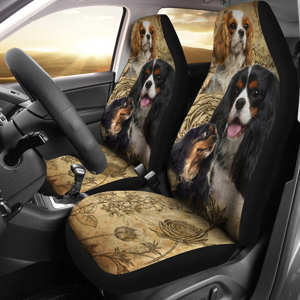 Cavalier King Charles Spaniel Car Seat Covers (Set of 2) - JaZazzy 
