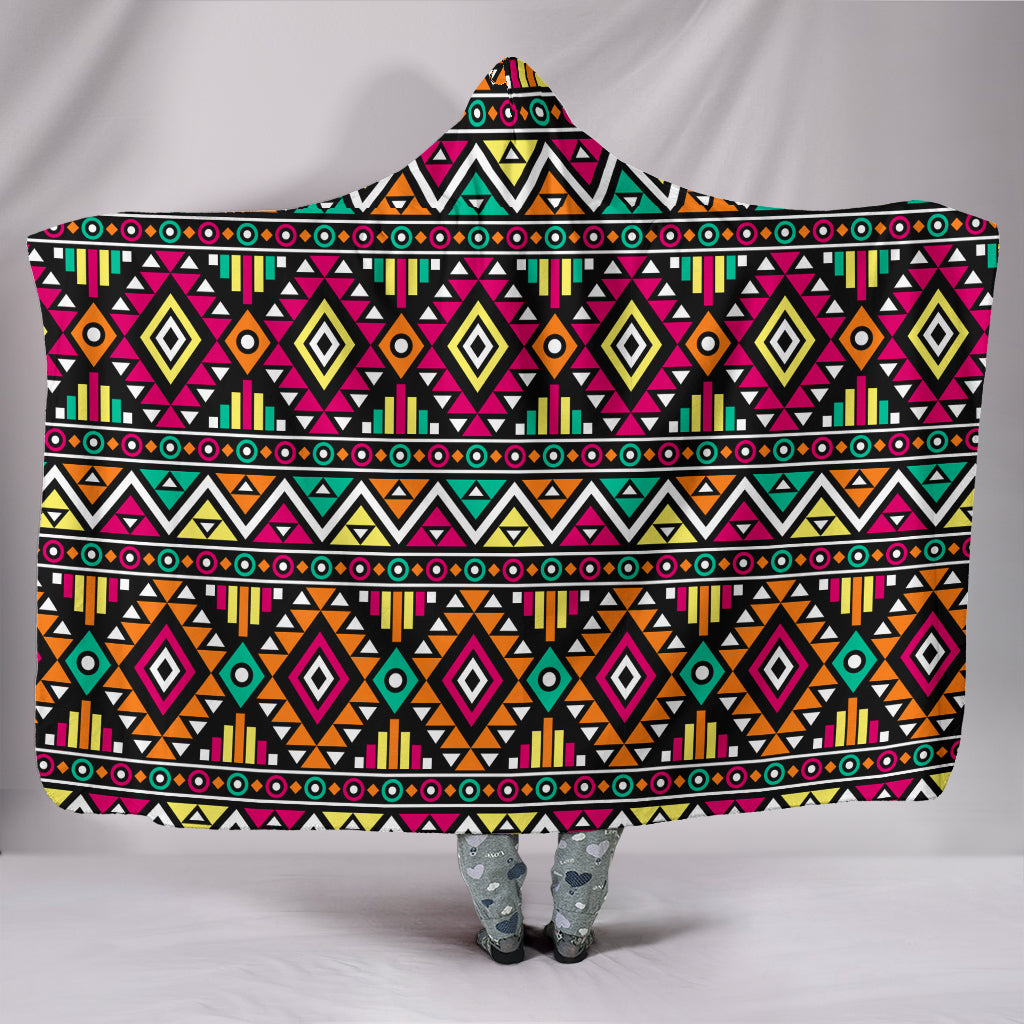 Boho Geometric Hooded Blanket - JaZazzy 