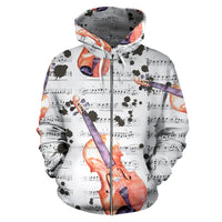 Thumbnail for Guitar Lovers All Over Hoodie - JaZazzy 