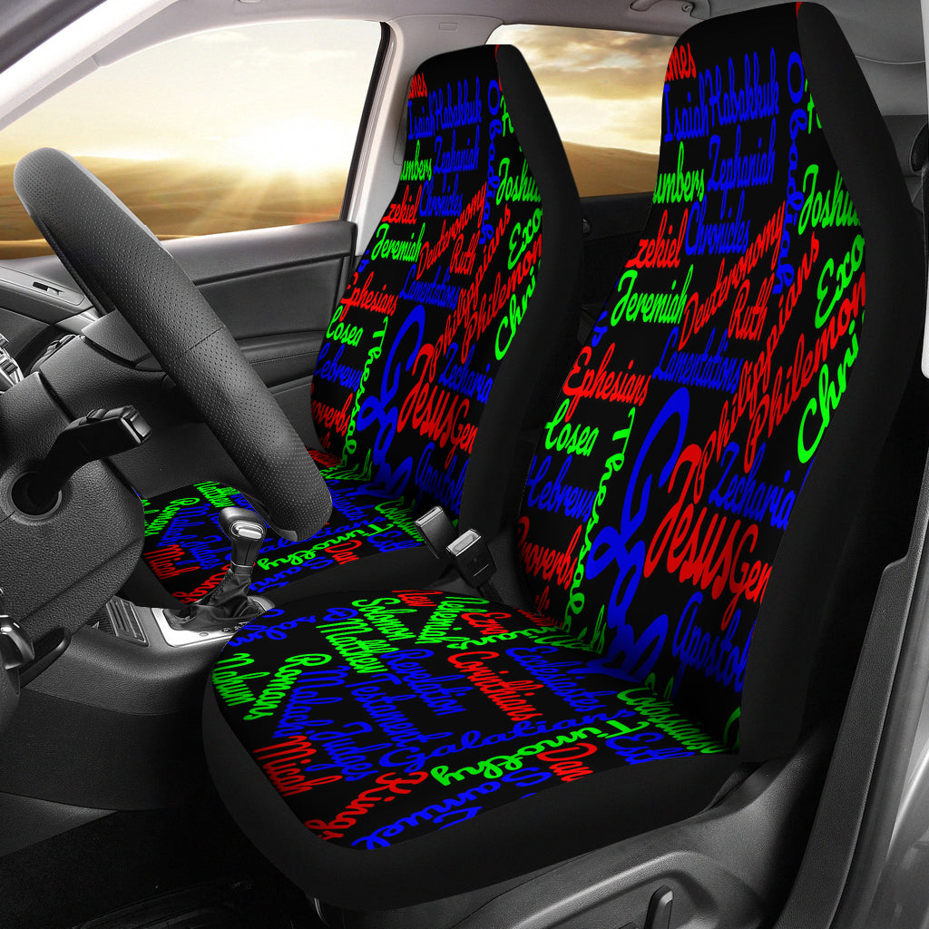 Custom-Made Holy Bible Books Mixed Colors Car Seat Cover - JaZazzy 