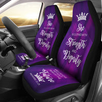 Thumbnail for Proverbs 31 Woman Car-SUV Seat Cover-Purple-White - JaZazzy 