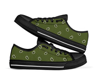 Thumbnail for Army Green Paisley Low Top Canvas Sneakers