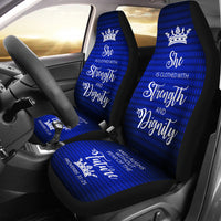 Thumbnail for Proverbs 31 Woman - Car-SUV Seat Cover-Blue-White - JaZazzy 