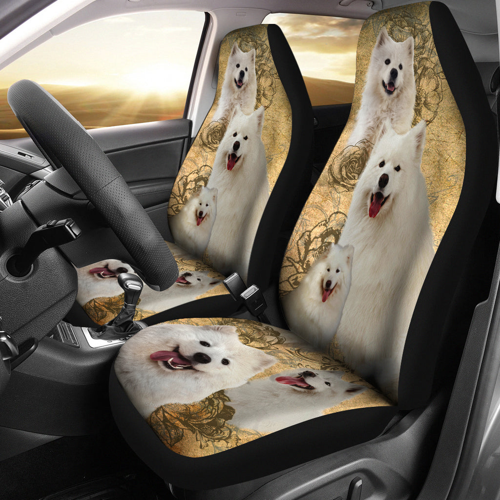 Samoyed Car Seat Covers (Set of 2) - JaZazzy 