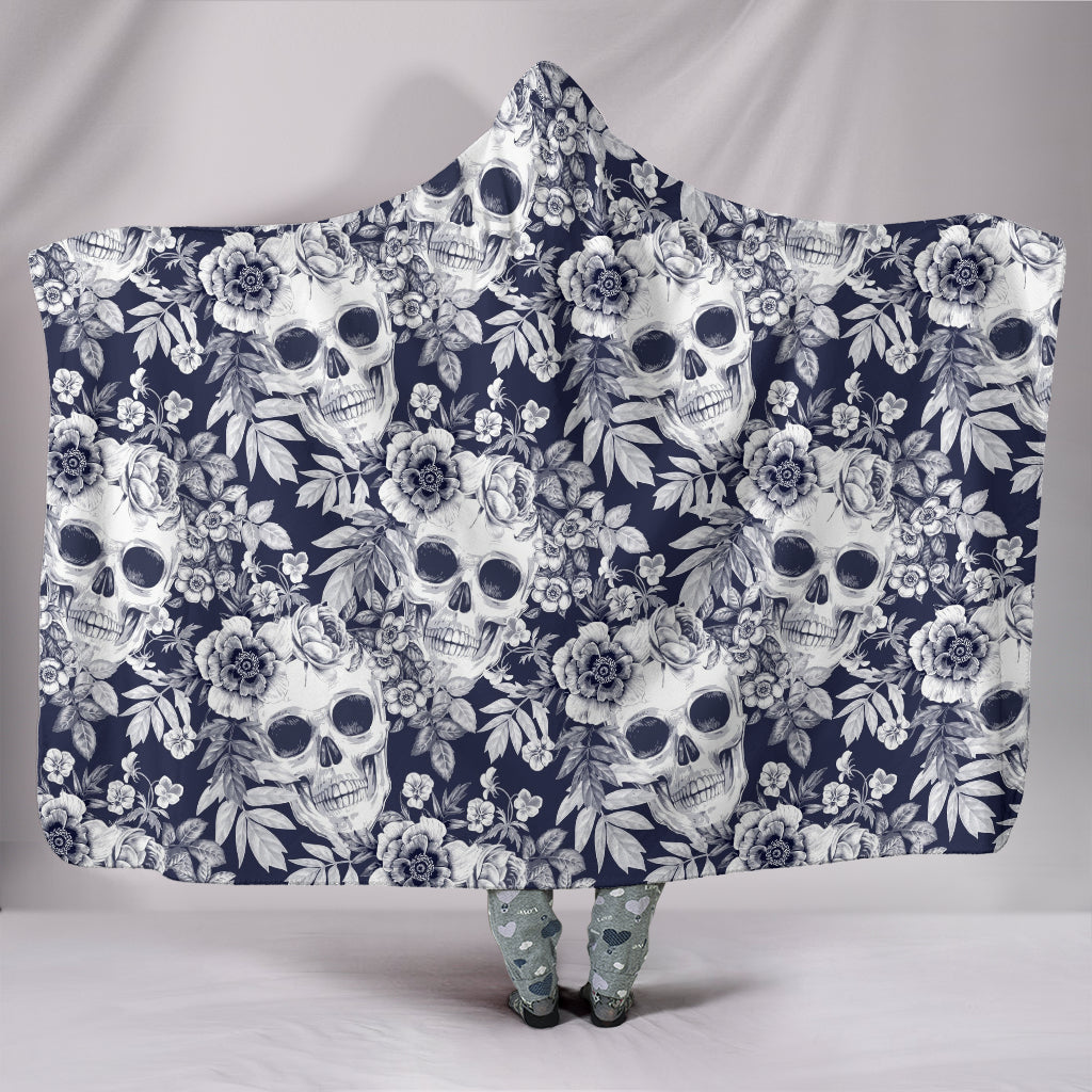 3D Skull Art Hooded Blanket 001 - JaZazzy 