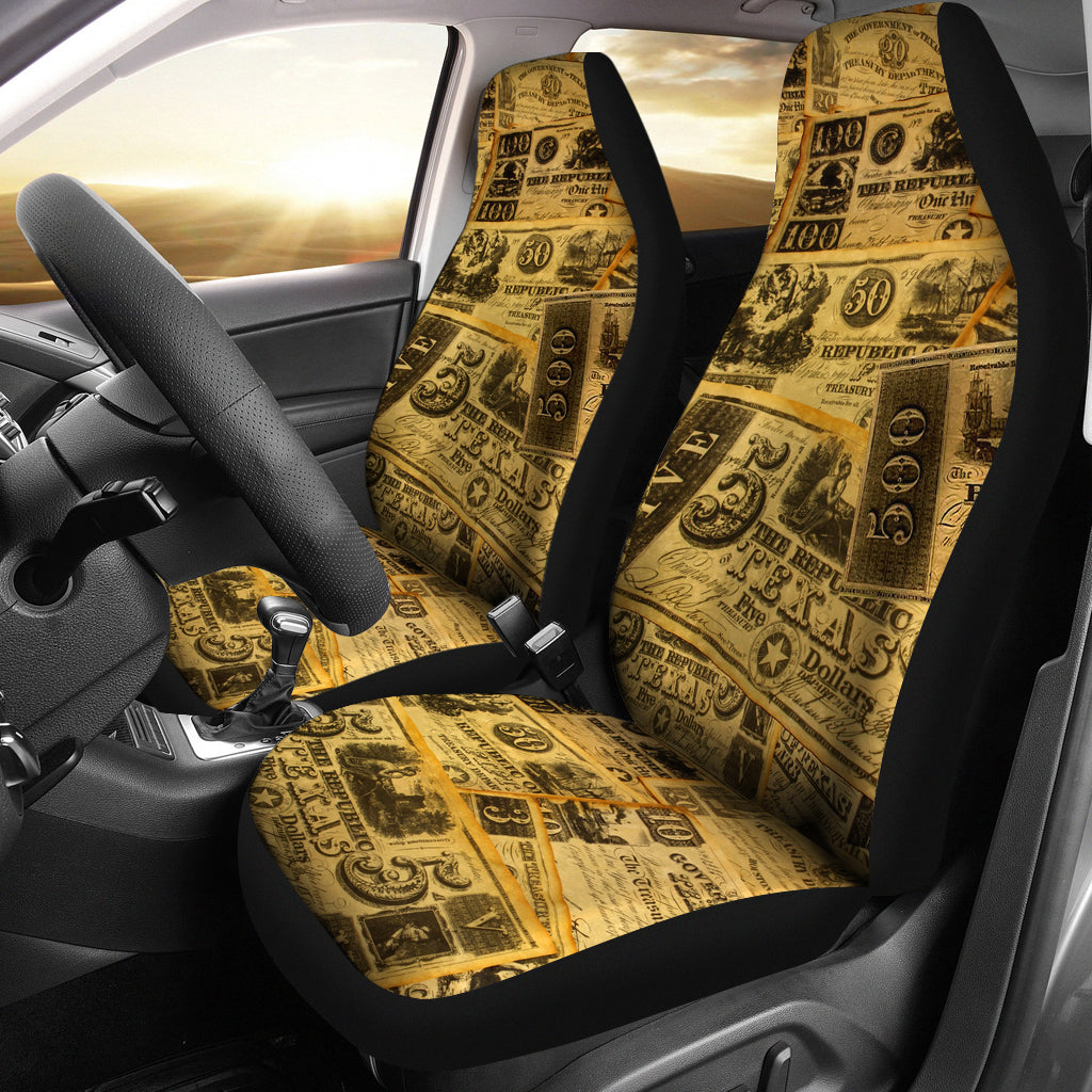 Republic of Texas-Money Car Seat Cover 414A - JaZazzy 