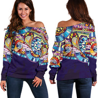 Thumbnail for Hip Vibrations Women's Off Shoulder Sweater - JaZazzy 
