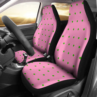 Thumbnail for Pink with Green Polka Dot Car-SUV Seat Cover - JaZazzy 