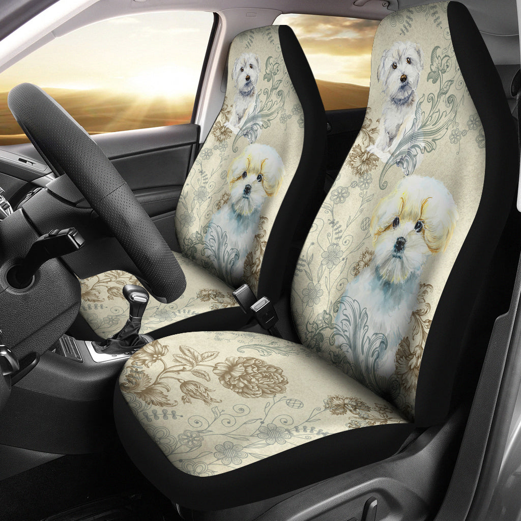 Maltese Car Seat Covers (Set of 2) - JaZazzy 