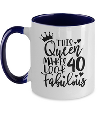Thumbnail for Queen 40 Fabulous two-tone mug