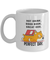 Thumbnail for Fun Book Mug-Hot Drink-Good Book-Great Dog-Perfect Day