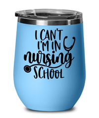 Thumbnail for fun wine mug-I'm In Nursing School-wine cup