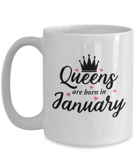 Thumbnail for Fun Birthday Mug-Queens are Born in January v2