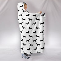 Thumbnail for Cute Black Dachshunds Hooded Blanket - JaZazzy 