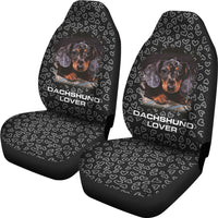 Thumbnail for Doxie Hearts Black Car Seat Covers - JaZazzy 