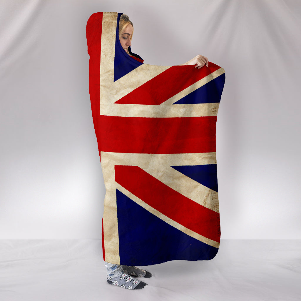 Hoodie Blanket - British Flag_Red-White-Blue - JaZazzy 