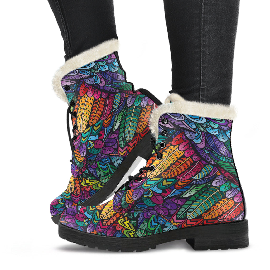 Boho Feather Boots