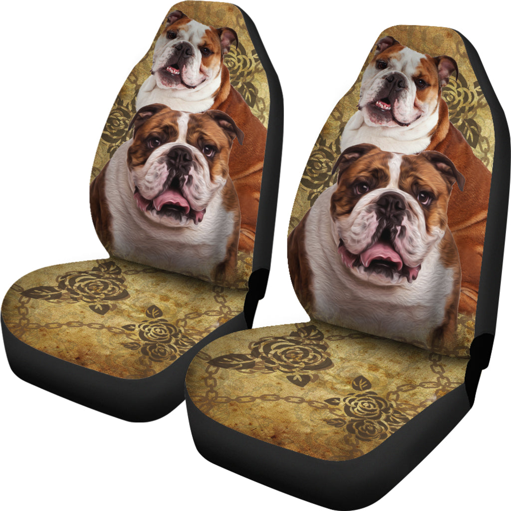 Bulldog Car Seat Covers (Set of 2) - JaZazzy 