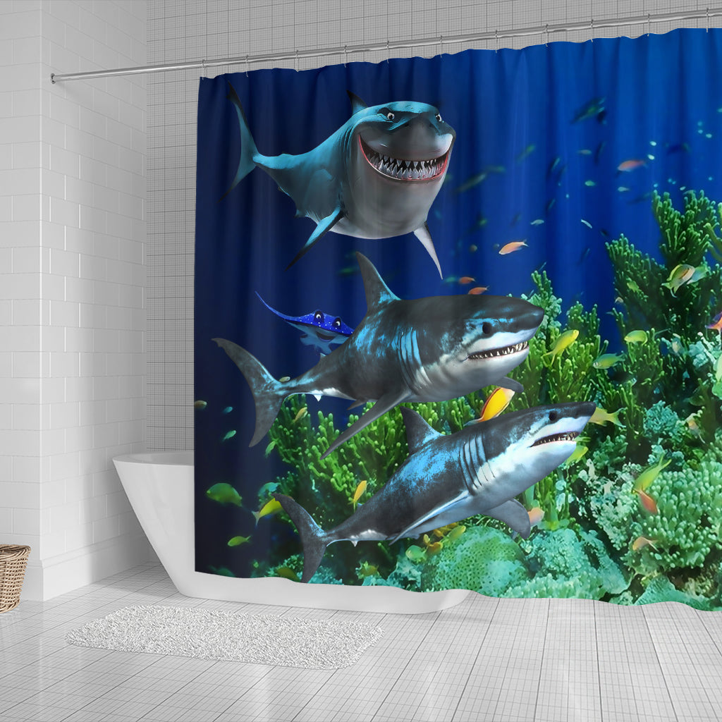 Sharks Shower Curtain - JaZazzy 