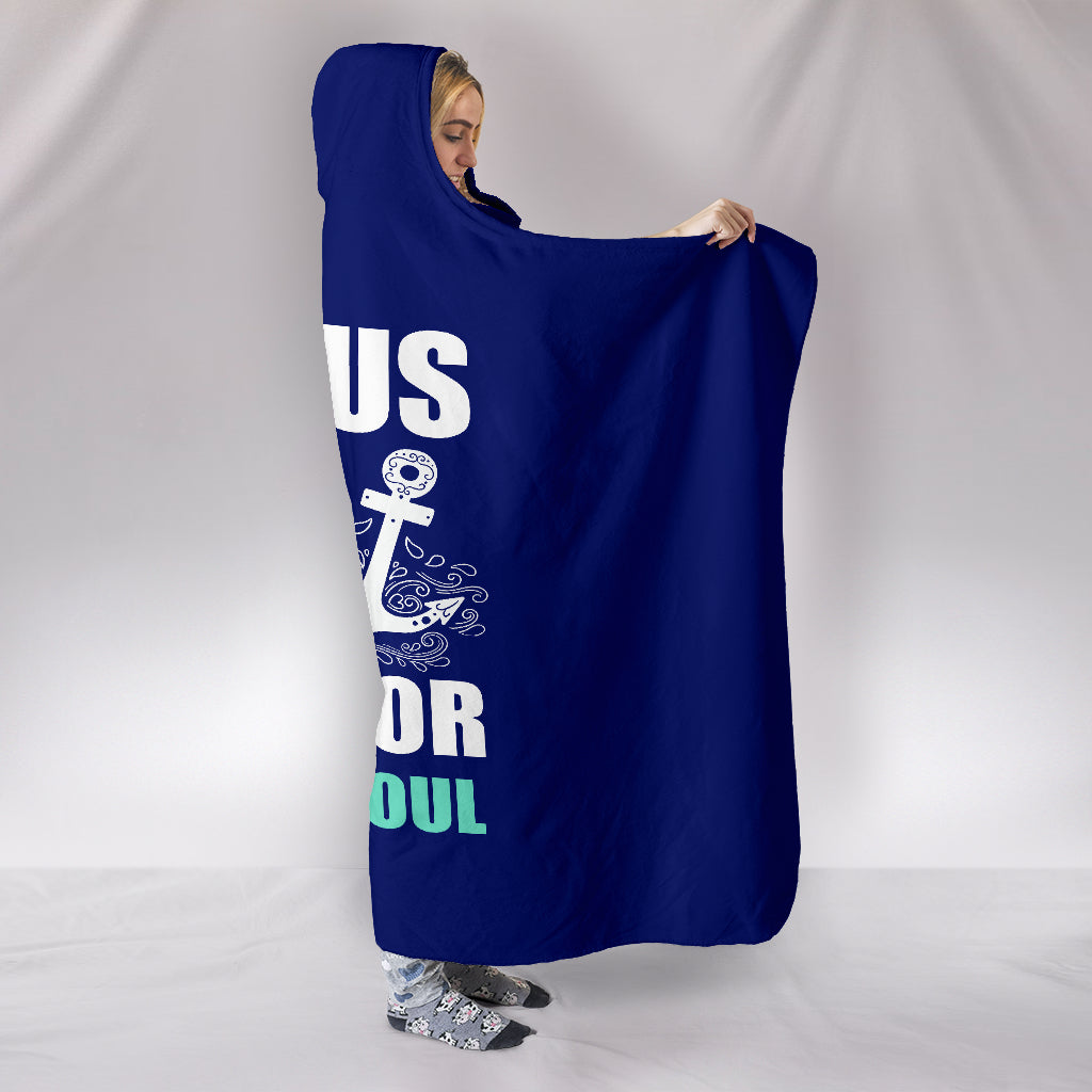 NP Jesus Is The Anchor Hooded Blanket - JaZazzy 