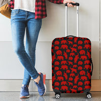 Thumbnail for Delta-Non Letter Red Mini Elephants Luggage Cover - JaZazzy 