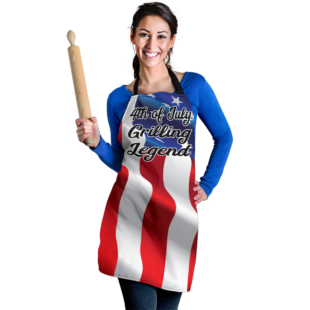 4th July Grilling Womens Apron - JaZazzy 
