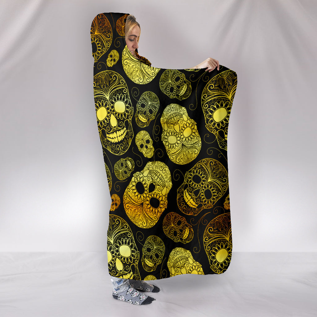 3D Skull Art Hooded Blanket 002 - JaZazzy 