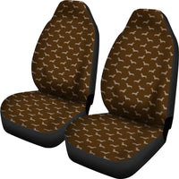 Thumbnail for Dachshund Pattern Brown Car Seat Covers - JaZazzy 